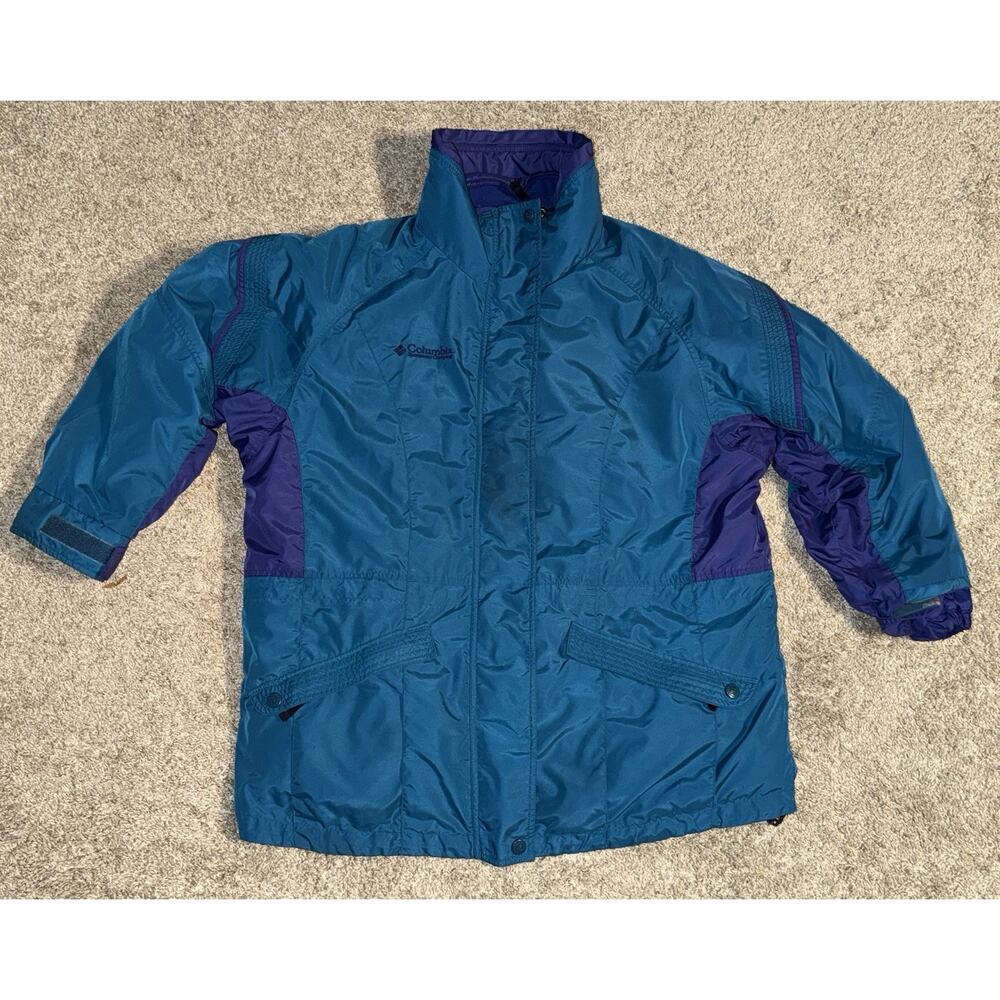Columbia Sportswear Gizzmo‎ Vintage Coat Women’s Purple Blue Removable Jacket XL